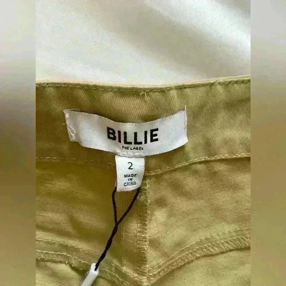 BILLIE THE LABEL Devon Cropped Pant Size 2 NWT Khaki - Picture 13 of 14